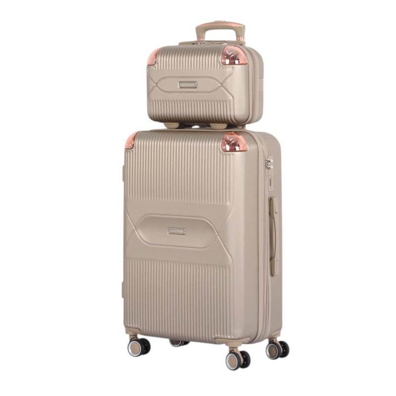 أفياتور طقم حقائب سفر دبش  فاخر: خيار مثالي للعرائس والمسافرين المتميزين مكون من 6 قطع ويشمل حقيبتين يد - كفرات دبل ومرنة - قفل رقمي ثابت ضد السرقة - Image 5